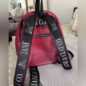 Leather travel backpack